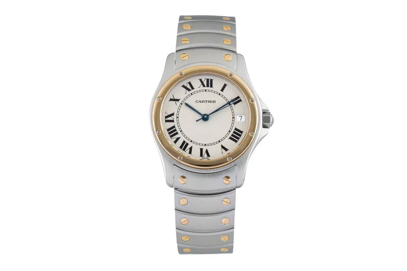 Cartier Santos Ronde steel / gold automatic men's watch W20036R3 [2601918]