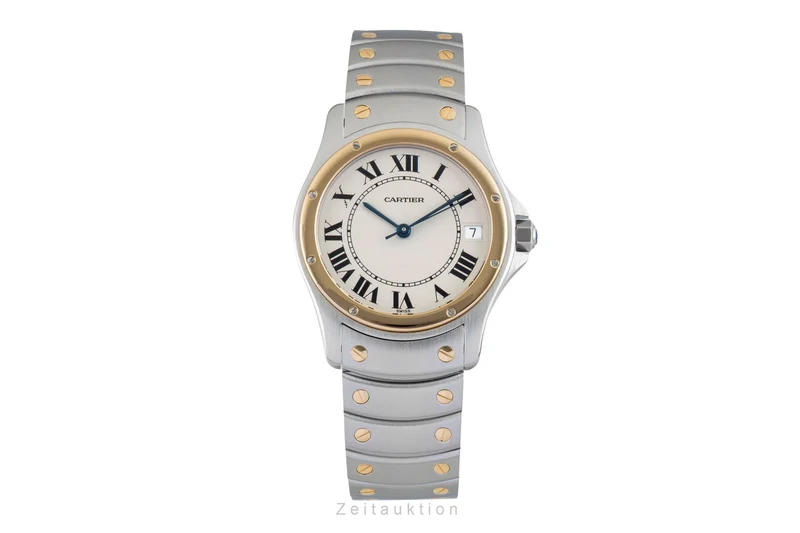 Cartier Santos Ronde steel / gold automatic men's watch W20036R3 [2601918]