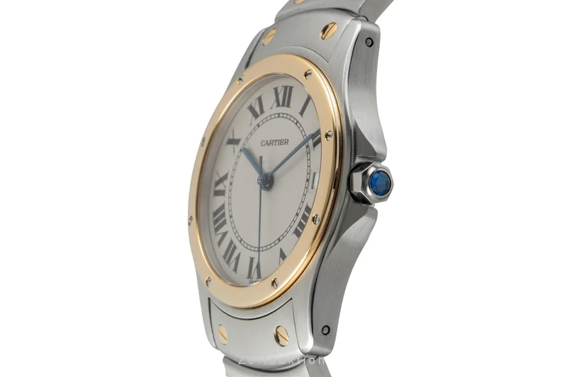 Cartier Santos Ronde steel / gold automatic men's watch W20036R3 [2601918]