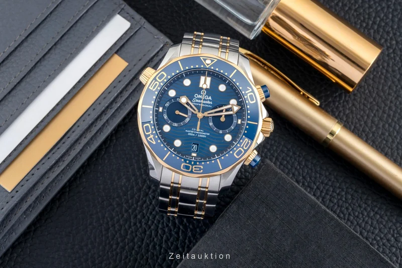 Omega Seamaster chronograph steel / gold automatic men's watch 210.20.44.51.03.001 LP: 18000EUR [2602647]