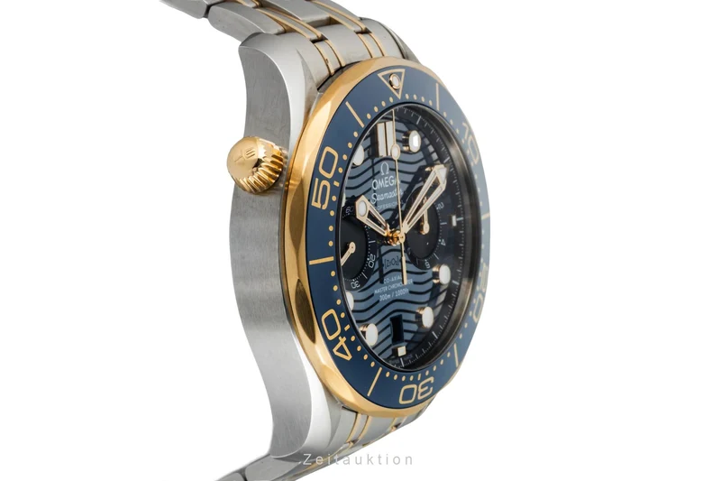 Omega Seamaster chronograph steel / gold automatic men's watch 210.20.44.51.03.001 LP: 18000EUR [2602647]