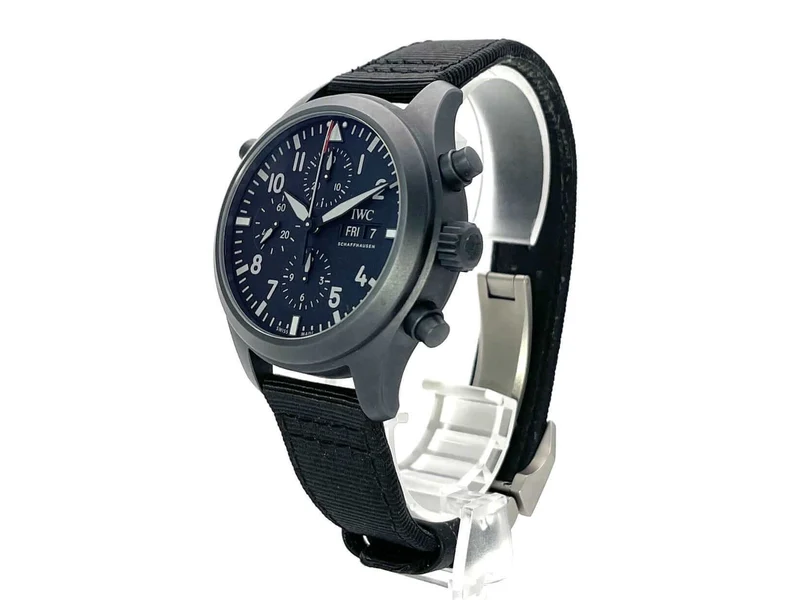 IWC Pilots Watch Double Chronograph Top Gun Ceratanium IW371815 aus 2020