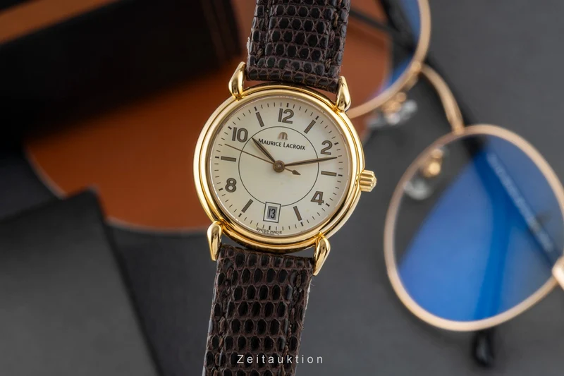 Maurice Lacroix gilt-brass quartz women's watch 89809 [2602456]