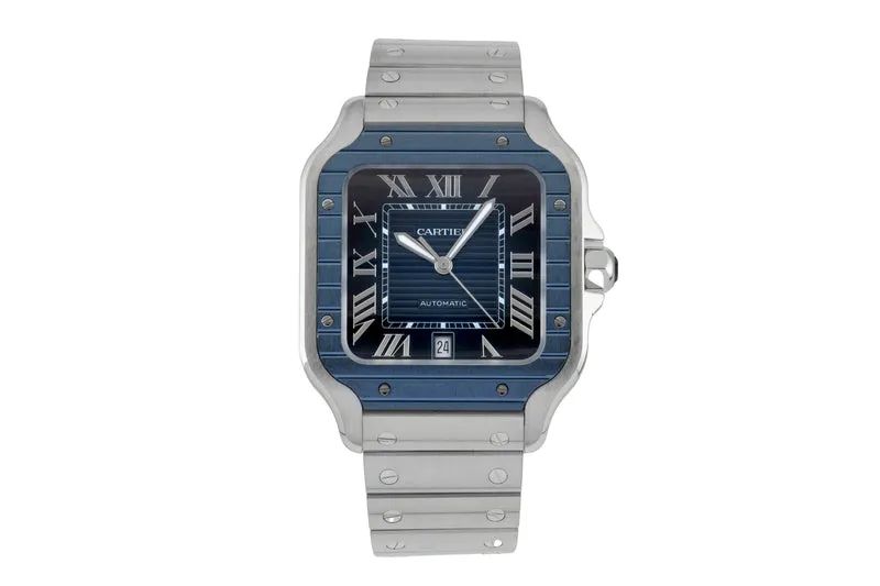 Cartier Santos steel automatic men's watch WSSA0048 LP: 9200EUR [2602269]