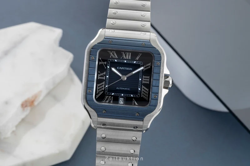Cartier Santos steel automatic men's watch WSSA0048 LP: 9200EUR [2602269]