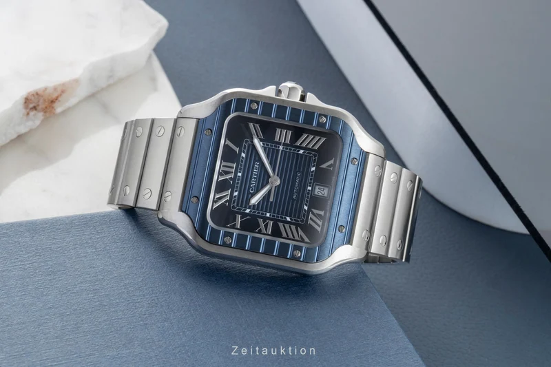 Cartier Santos steel automatic men's watch WSSA0048 LP: 9200EUR [2602269]