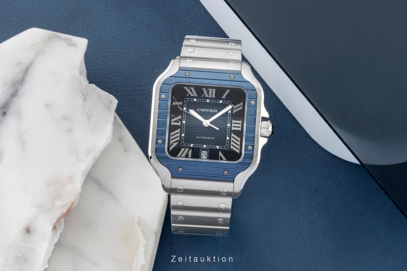 Cartier Santos steel automatic men's watch WSSA0048 LP: 9200EUR [2602269]