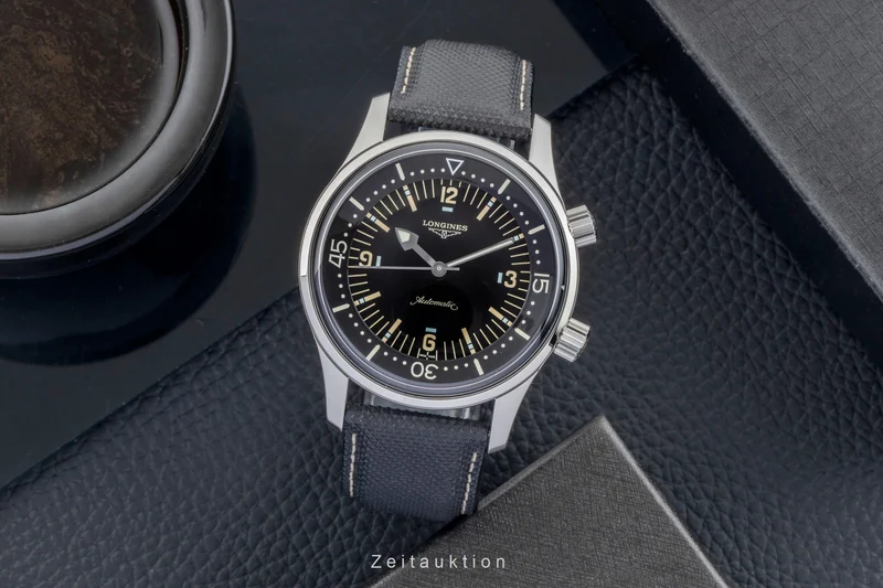 Longines Legend Diver steel automatic men's watch L3.674.4.56.3 LP: 3950EUR [2601493]