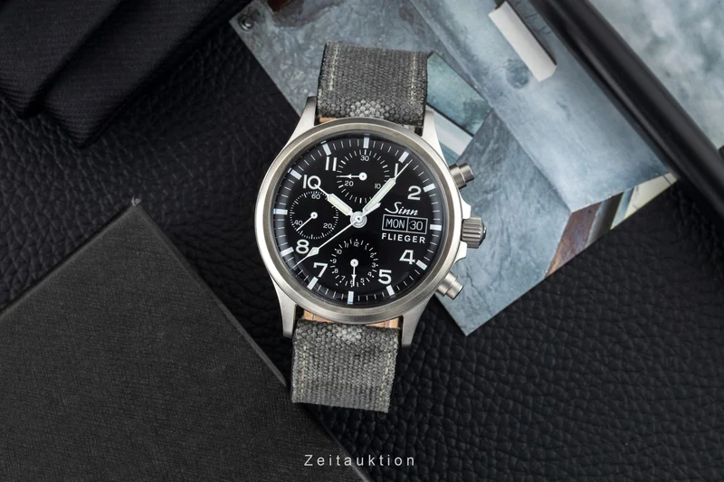 Sinn 356 chronograph steel automatic men's watch 356.020 LP: 2100EUR [2602356]