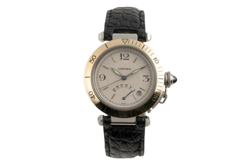 Cartier Pasha steel / gold automatic men's watch W31012H3, 1033 [2602640]