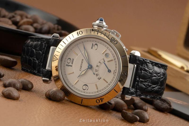 Cartier Pasha steel / gold automatic men's watch W31012H3, 1033 [2602640]