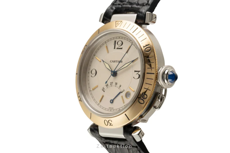 Cartier Pasha steel / gold automatic men's watch W31012H3, 1033 [2602640]