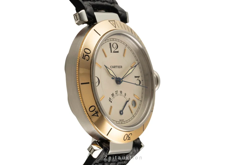 Cartier Pasha steel / gold automatic men's watch W31012H3, 1033 [2602640]