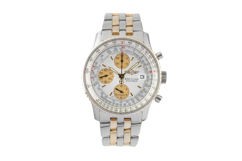 Breitling Old Navitimer chronograph steel / gold automatic men's watch B13019 [2600867]