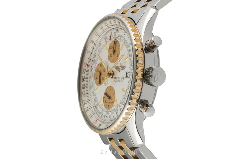 Breitling Old Navitimer chronograph steel / gold automatic men's watch B13019 [2600867]
