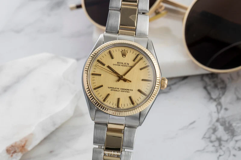 Rolex Oyster Perpetual steel / gold automatic men's watch 1005 Vintage [2602264]