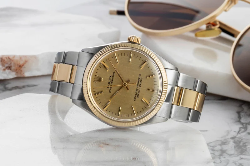 Rolex Oyster Perpetual steel / gold automatic men's watch 1005 Vintage [2602264]