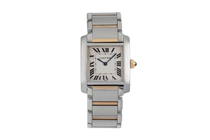 Cartier Tank Francaise steel / gold quartz women's watch W51006Q4 [2602588]