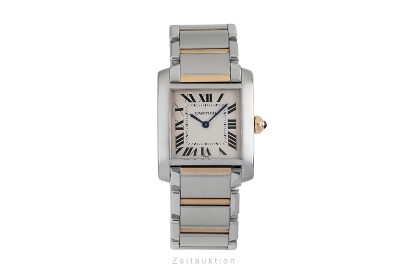 Cartier Tank Francaise steel / gold quartz women's watch W51006Q4 [2602588]