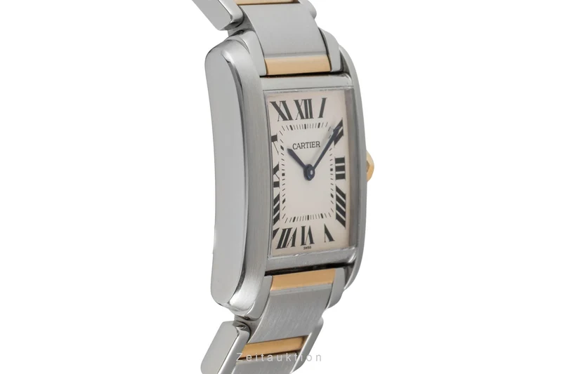 Cartier Tank Francaise steel / gold quartz women's watch W51006Q4 [2602588]