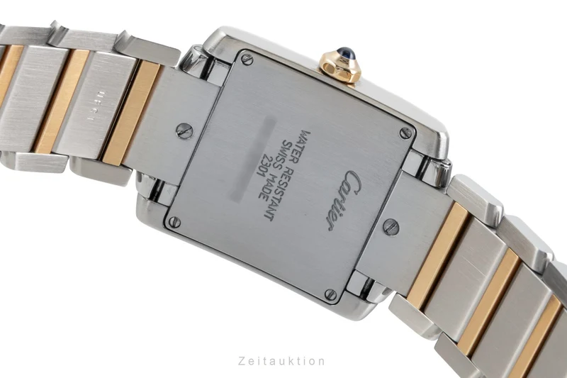 Cartier Tank Francaise steel / gold quartz women's watch W51006Q4 [2602588]