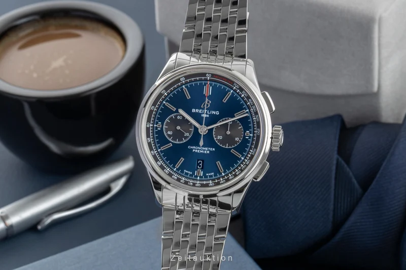 Breitling Premier chronograph steel automatic men's watch AB0118A61C1A1 LP: 9350EUR [2602440]