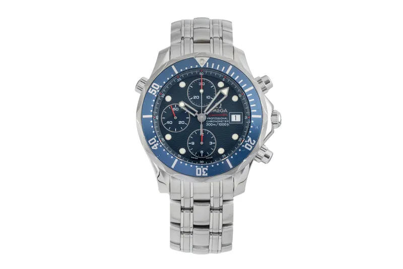 Omega Seamaster chronograph steel automatic men's watch 2225.80.00 LP: 9300EUR [2602098]