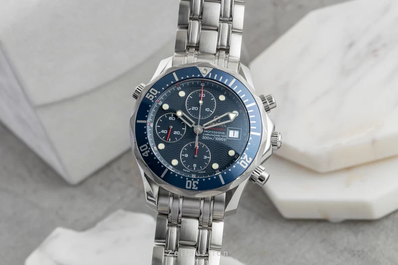 Omega Seamaster chronograph steel automatic men's watch 2225.80.00 LP: 9300EUR [2602098]