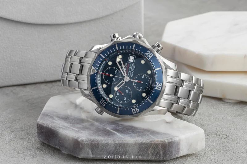 Omega Seamaster chronograph steel automatic men's watch 2225.80.00 LP: 9300EUR [2602098]