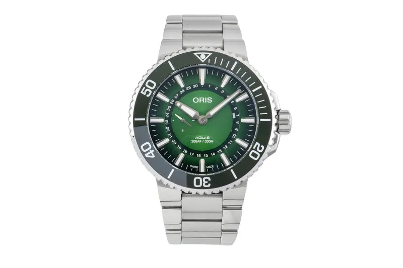 Oris Aquis Date steel automatic men's watch 01 743 7734 4187-Set Limited [2602017]