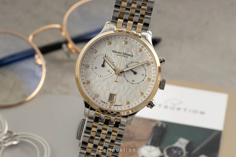 Bruno Söhnle Glashütte Bologna Chronograph chronograph steel quartz women's watch 17-23238-250 [2602933]