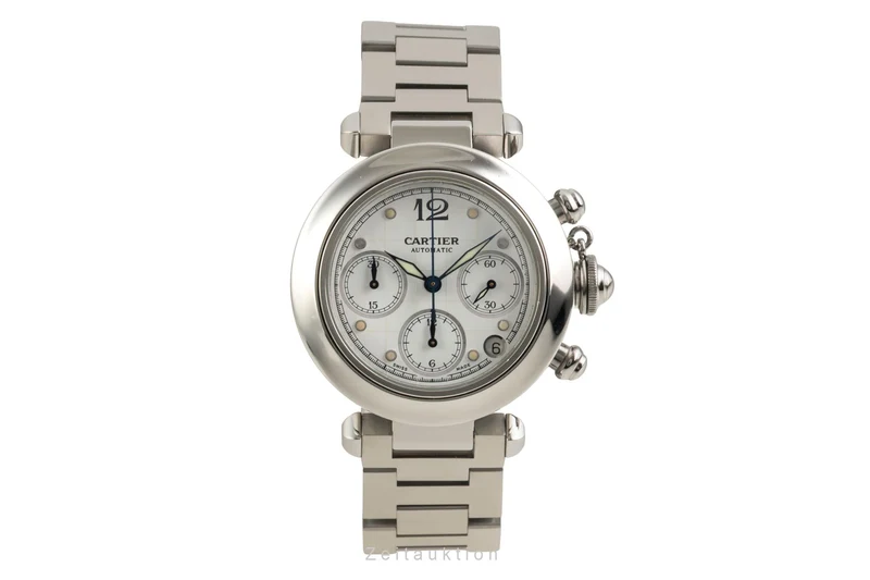 Cartier Pasha chronograph steel automatic men's watch W31039M7 [2602050]
