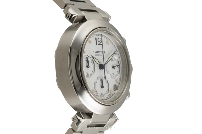 Cartier Pasha chronograph steel automatic men's watch W31039M7 [2602050]