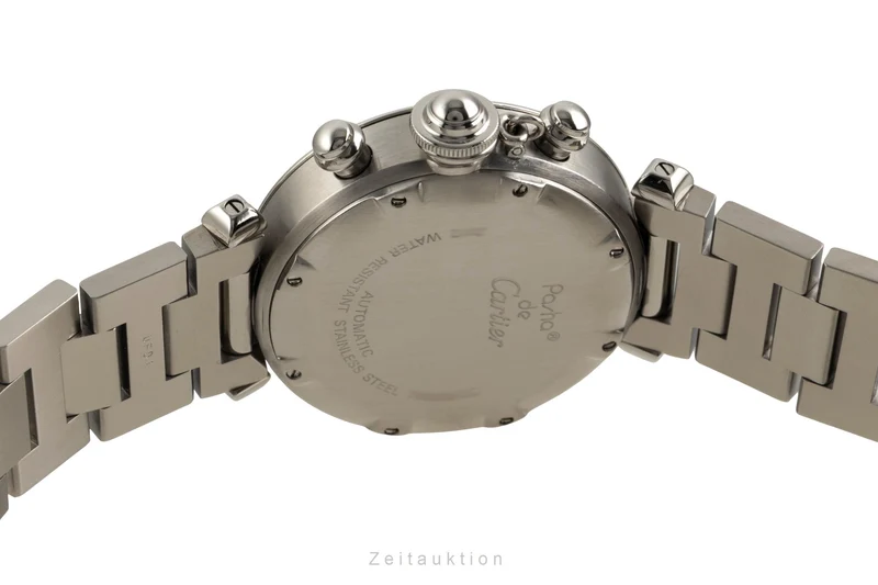 Cartier Pasha chronograph steel automatic men's watch W31039M7 [2602050]