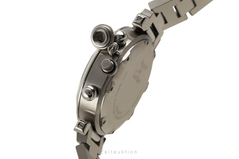 Cartier Pasha chronograph steel automatic men's watch W31039M7 [2602050]