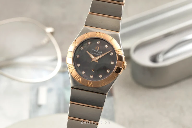 Omega Constellation steel / gold quartz women's watch 123.20.27.60.57.006 [2602064]