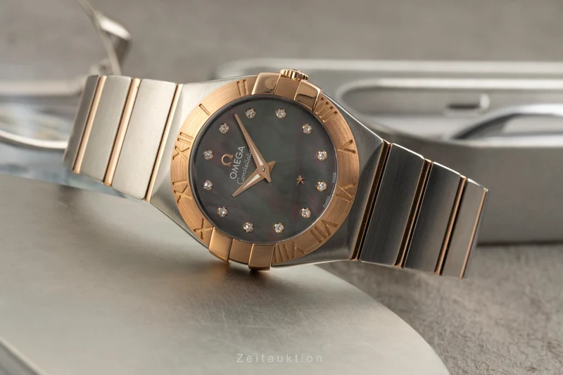 Omega Constellation steel / gold quartz women's watch 123.20.27.60.57.006 [2602064]