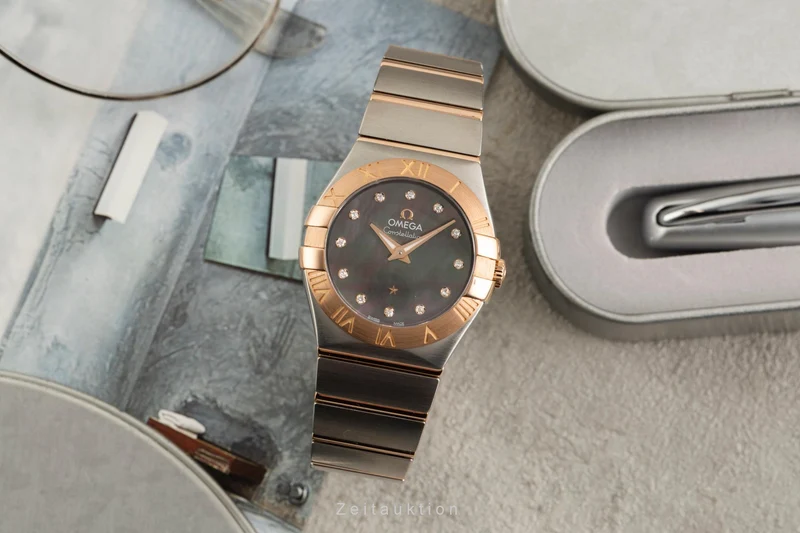 Omega Constellation steel / gold quartz women's watch 123.20.27.60.57.006 [2602064]