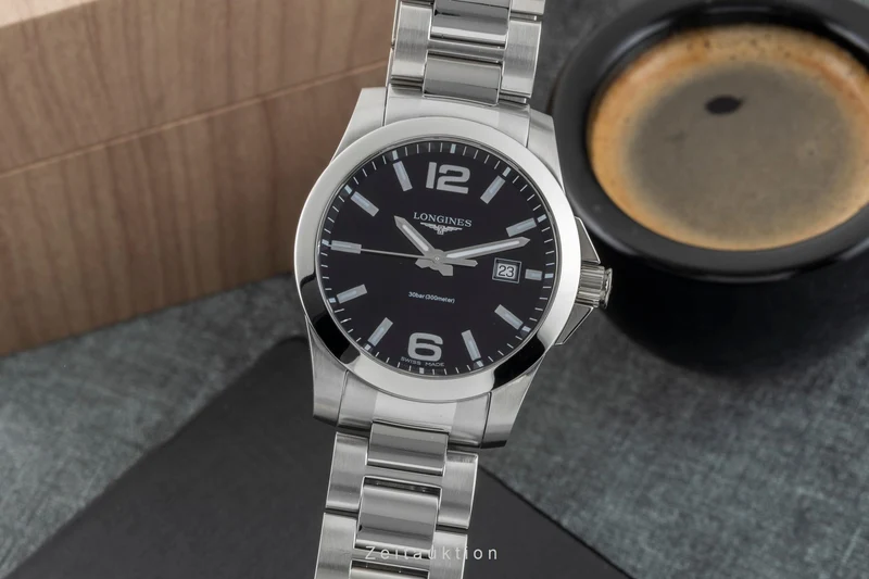 Longines Conquest steel quartz men's watch L3.759.4.58.6 [2602449]