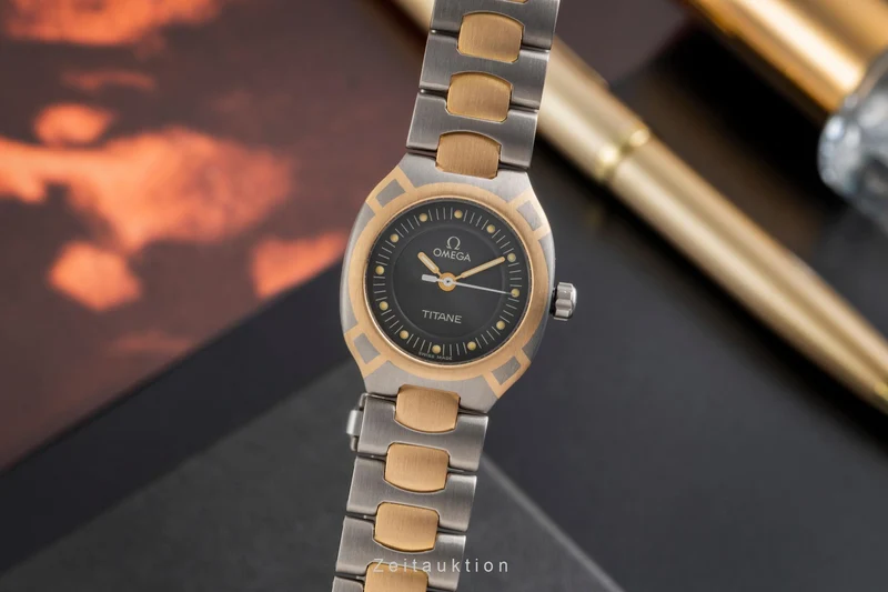 Omega Seamaster titanium / gold quartz women's watch 796.1031 [2602506]