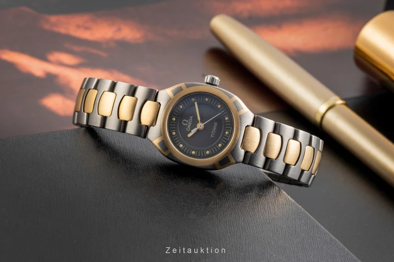 Omega Seamaster titanium / gold quartz women's watch 796.1031 [2602506]