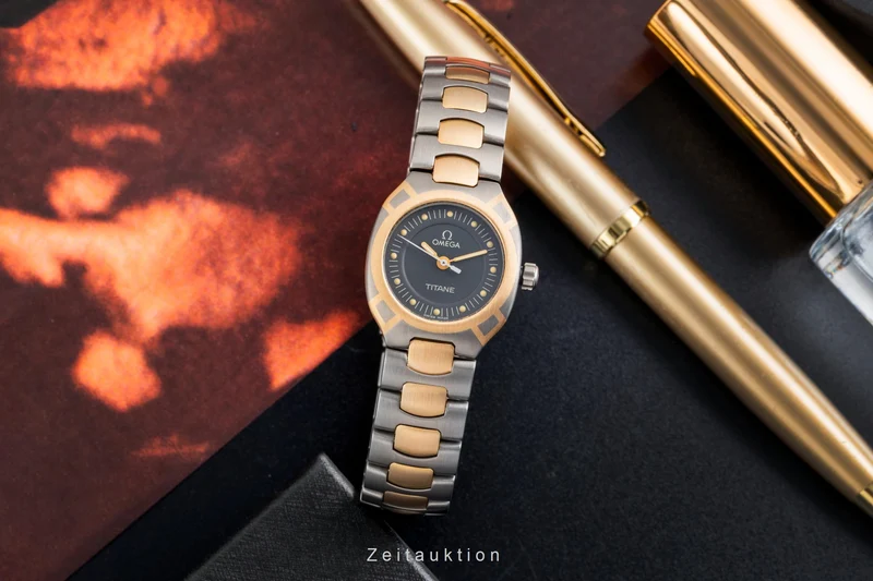 Omega Seamaster titanium / gold quartz women's watch 796.1031 [2602506]