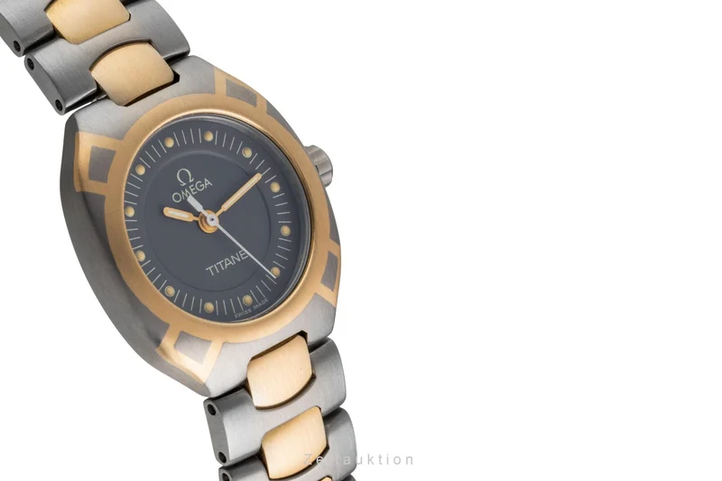 Omega Seamaster titanium / gold quartz women's watch 796.1031 [2602506]