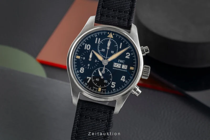 IWC Fliegerchronograph chronograph steel automatic men's watch IW387903 LP: 7700EUR [2602006]