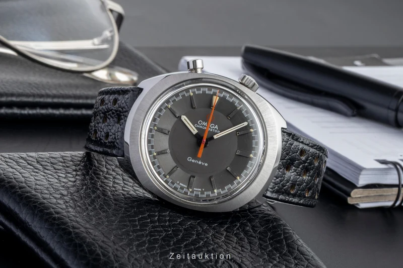 Omega Chronostop chronograph steel manual winding men's watch 145.010 Vintage [2601902]