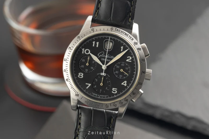 Glashütte Senator chronograph steel automatic men's watch 39-32-07-07-04 [2602220]