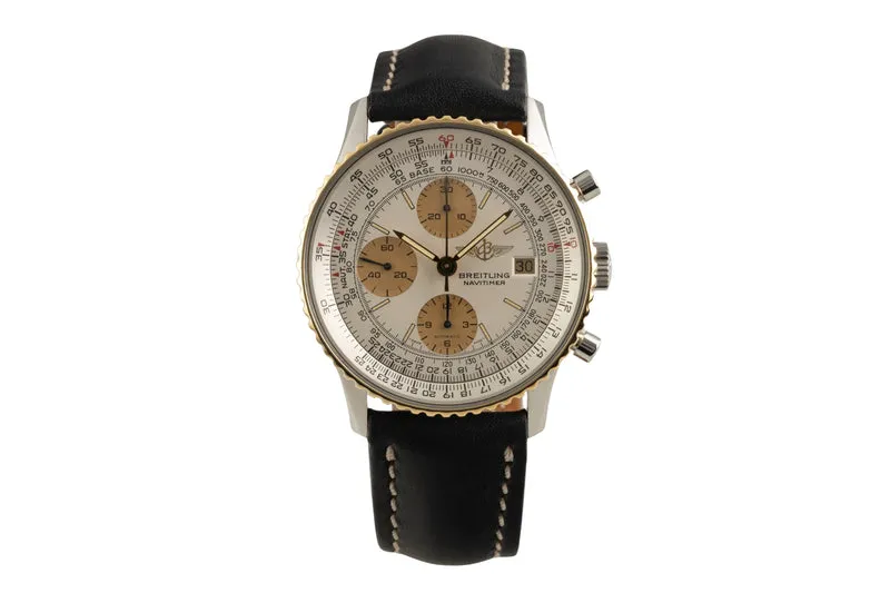 Breitling Navitimer chronograph steel / gold automatic men's watch 81610 [2602267]