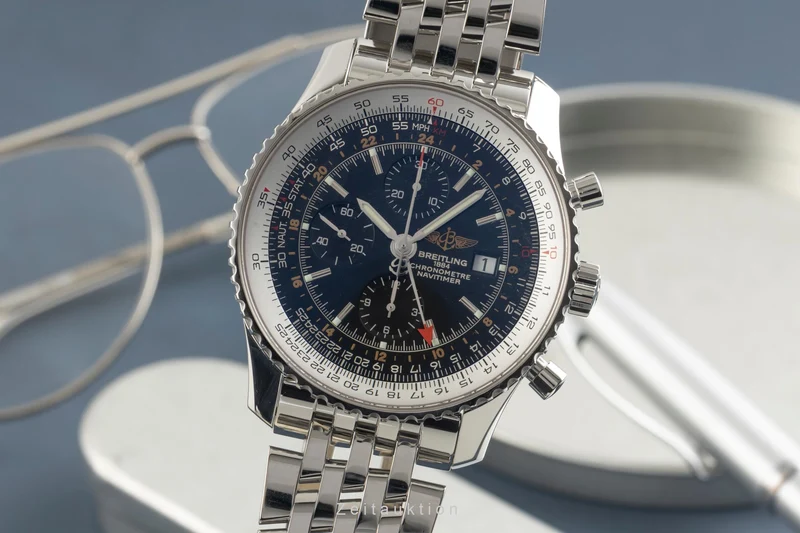 Breitling Navitimer World chronograph steel automatic men's watch A24322 [2602350]