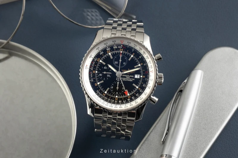 Breitling Navitimer World chronograph steel automatic men's watch A24322 [2602350]