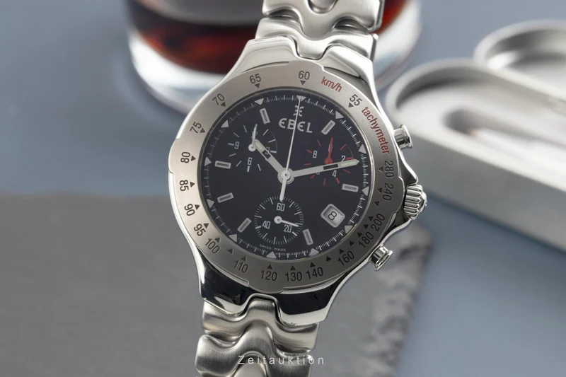 Ebel Sportwave chronograph steel / titanium quartz men's watch E9251642 [2602149]